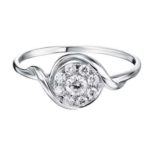 Золота каблучка з діамантами (арт. R24741-9.155-1040)