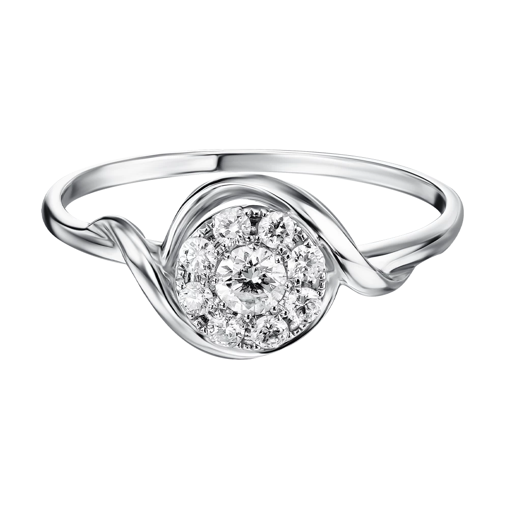 Золота каблучка з діамантами (арт. R24741-9.155-1040)