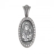 Серебряная подвеска-ладанка с куб.окс.циркония (арт. Ладанка 28)