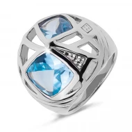 Серебряное кольцо с топазом sky blue (арт. 3-CR77-001-ГТ)