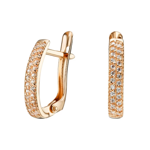 Золотые Серьги с фианитом (арт. 420934)