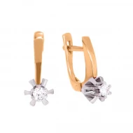 Золотi сережки з діамантами (арт. 1-2100033)