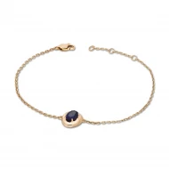 Золотой Браслет с корундом синт. (арт. 700507-Бр к.сф)