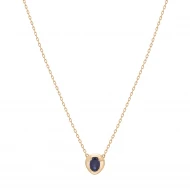 Золотое колье с корундом синт. (арт. 700507-Кл к.сф)