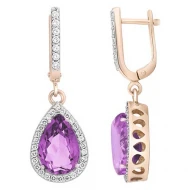 Золотi Сережки з аметистом (арт. 2190435101)