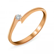 Золотое кольцо с бриллиантом (арт. 101200)
