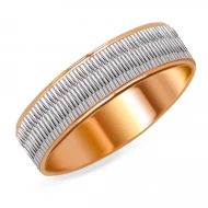 Золотое обручальное кольцо комбинированное (арт. ОКЗ001)