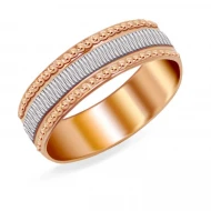 Золотое обручальное кольцо комбинированное (арт. ОКЗ006)
