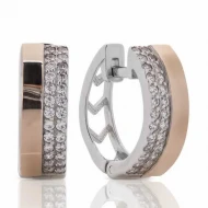 Серебряные Серьги с фианитом/куб.цирконием (арт. 500443-СЗНР)