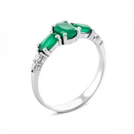 Серебряное кольцо с агатом зеленым (арт. 1325/1р-GRAGQG)