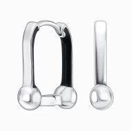 Серебряные серьги-конго с эмалью (арт. 11 2 5457ч)