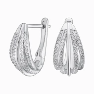 Серебряные Серьги с куб.окс.циркония (арт. 11 2 8123)