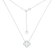 Срiбне кольє з перламутром (арт. КлК2ФП/3006Ш)