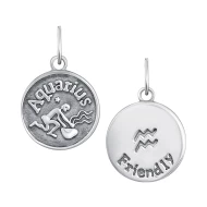 Срiбна Підвіска (арт. Кулон Зодіак Е Водолій)