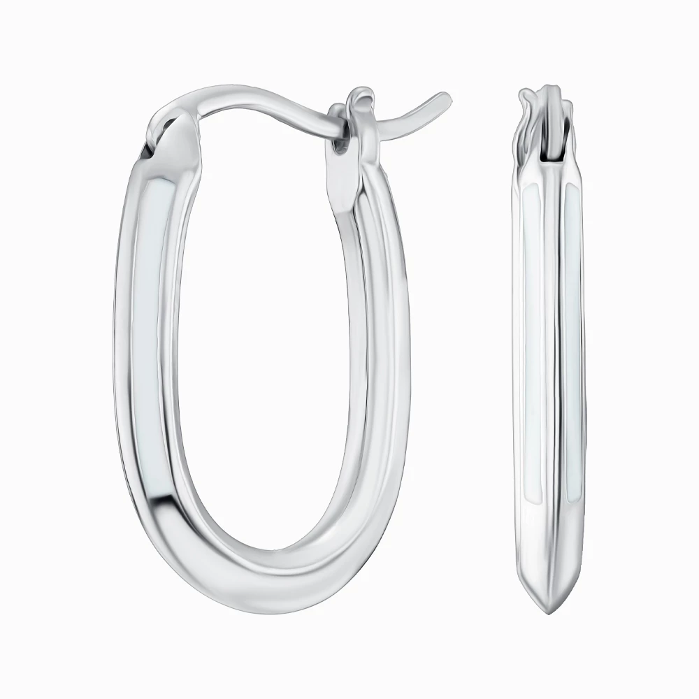 Срiбнi Сережки з емаллю (арт. FE15458)