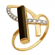 Золотое кольцо с агатом (арт. 369544)