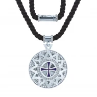 Серебряный шнурок на шею с куб.окс.циркония (арт. 10424-БРш.п)