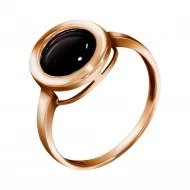 Золотое кольцо с ониксом (арт. КВ2996)