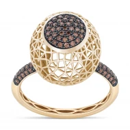 Золота Каблучка з куб. окс. цирконію (арт. 700469-ЧРр.кр)