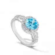 Серебряное Кольцо с фианитом (арт. КК2ФТ/388-И)