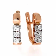 Золотые серьги с бриллиантами (арт. 702-140а)
