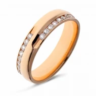 Золотое обручальное кольцо с бриллиантом (арт. 4121209б)
