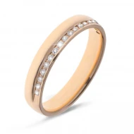 Золотое обручальное кольцо с бриллиантом (арт. 4121078б)
