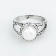 Серебряное Кольцо с жемчугом (арт. 1173/жемч.)