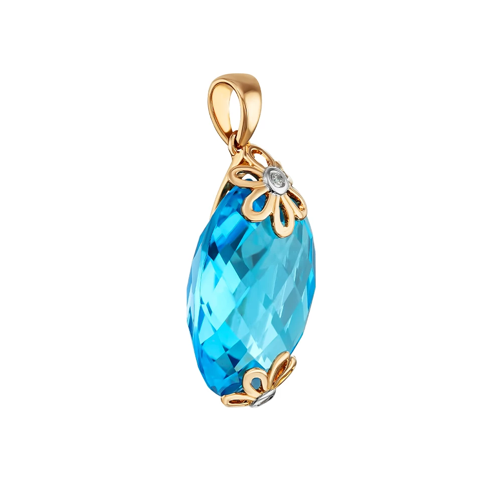 Золотая подвеска с бриллиантами (арт. 119721-11.200-587)