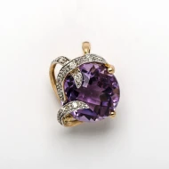 Золота підвіска з діамантами з аметистом (арт. 119650-11.200-281)