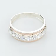 Серебряное Кольцо с фианитом (арт. 1986зол)