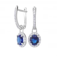 Серебряные Серьги с фианитом (арт. 920054с)