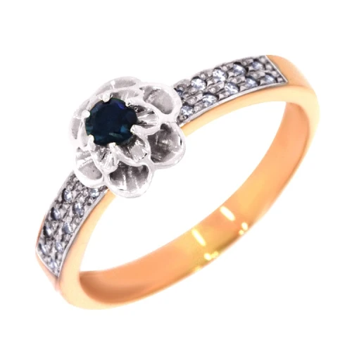 Золота Каблучка з сапфіром (арт. 02-0209сапф)