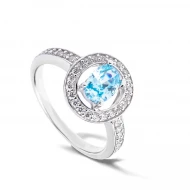 Серебряное Кольцо с фианитом (арт. КК2ФТ/382-Ж)