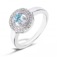 Серебряное Кольцо с фианитом (арт. КК2ФТ/432)