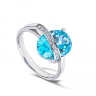 Серебряное Кольцо с фианитом (арт. КК2ФТ/385-М)