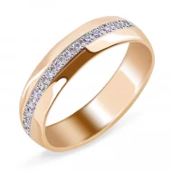 Золотое обручальное кольцо с бриллиантом (арт. 115800)