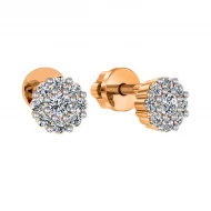 Золотi сережки-пусети з куб. окс. цирконію (арт. 110353)