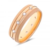 Золотое обручальное кольцо с куб.окс.циркония (арт. 4121232)