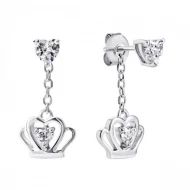 Серебряные серьги-пусети с фианитом (арт. СК2Ф/1054)
