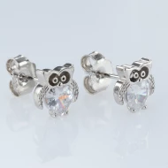 Серебряные серьги-пусети с куб.окс.циркония (арт. 122837)