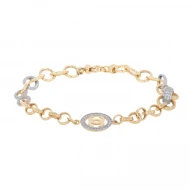 Золотий Браслет з куб. окс. цирконію (арт. 323585ж)