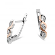 Срiбнi Сережки з куб. окс. цирконію (арт. 723С.Rh)