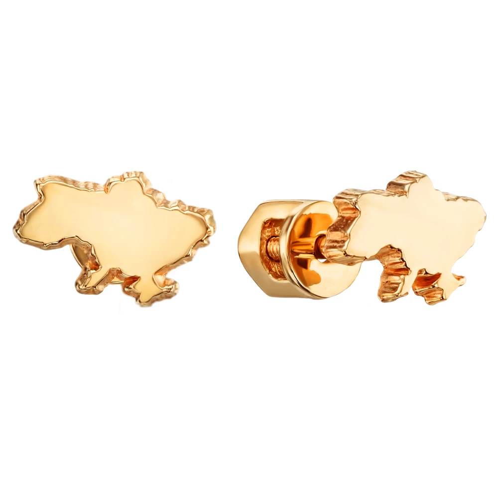 Золотые серьги-пусети (арт. с07940)