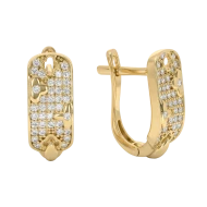 Золотые Серьги с фианитом (арт. 380323)