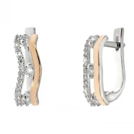 Срiбнi Сережки з куб. окс. цирконію (арт. 0061.10)