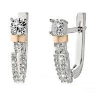 Срiбнi Сережки з куб. окс. цирконію (арт. 0105.10)