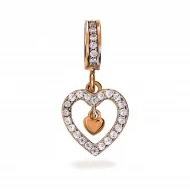 Золота намистина (Шарм) з фіанітом (арт. 558062)