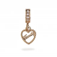 Золотая бусина (Шарм) с фианитом (арт. 558042)