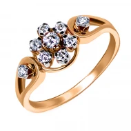 Золотое кольцо с бриллиантом (арт. 701-001)